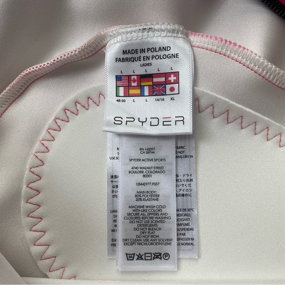 Spyder Performance GS Ladies Large Ski Race Suit in Taffy Pink Bryte Green color - Picture 15 of 16